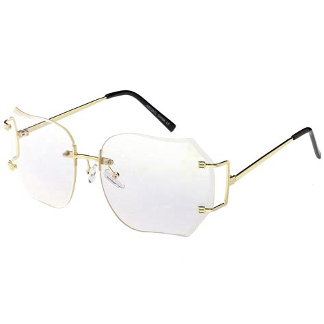 oversized rimless prescription glasses